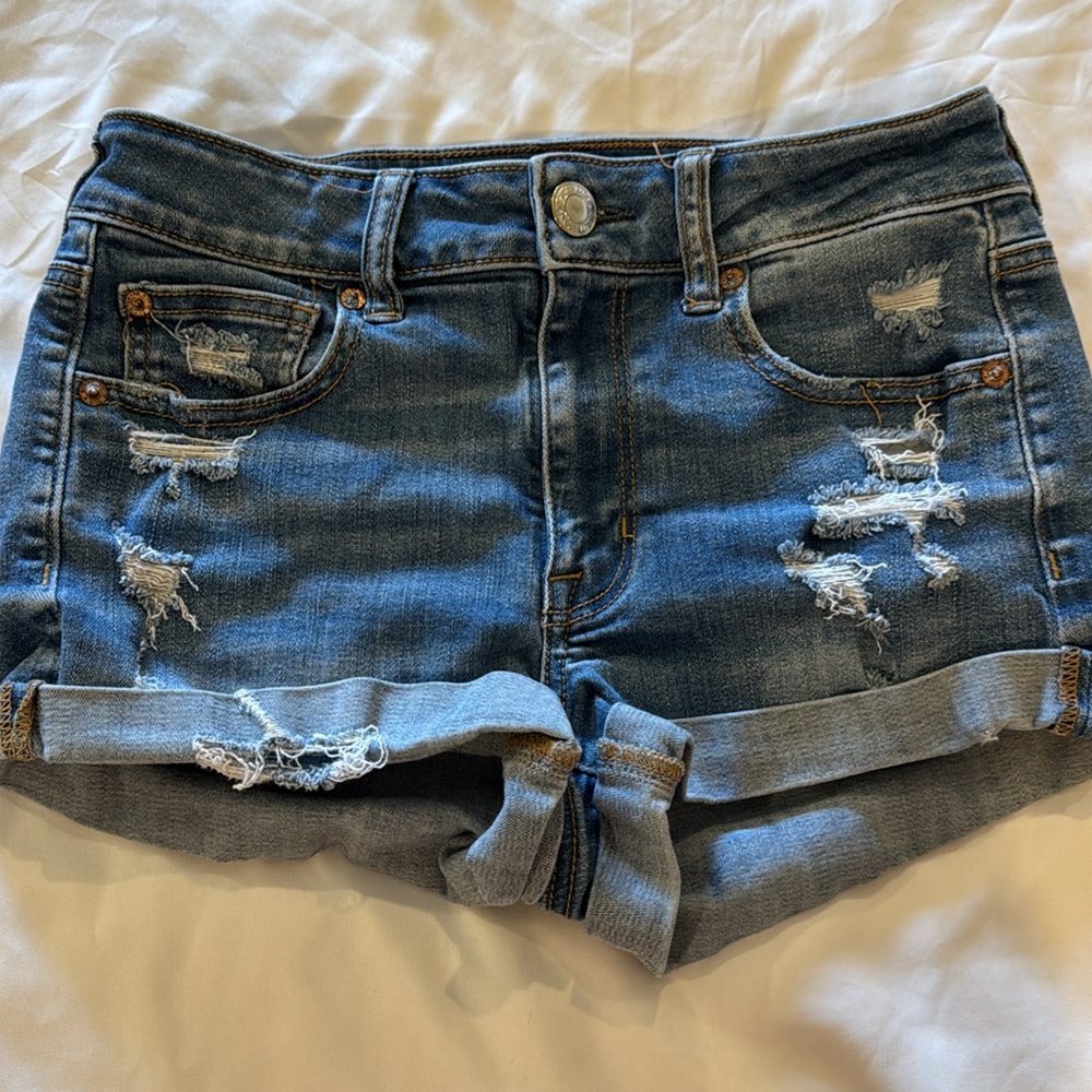 American Eagle Hi-Rise Shortie Shorts Bundle Size 4 - Picture 6 of 13